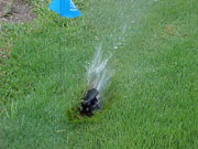 Figure 8: This sprinkler head is not parallel to slope. 