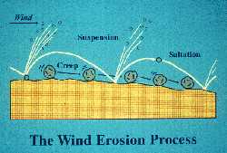 The wind erosion process