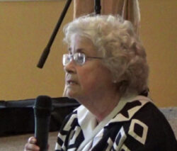 Barbara speaking at the 100-year anniversary for Boulder County Extension in 2014.
