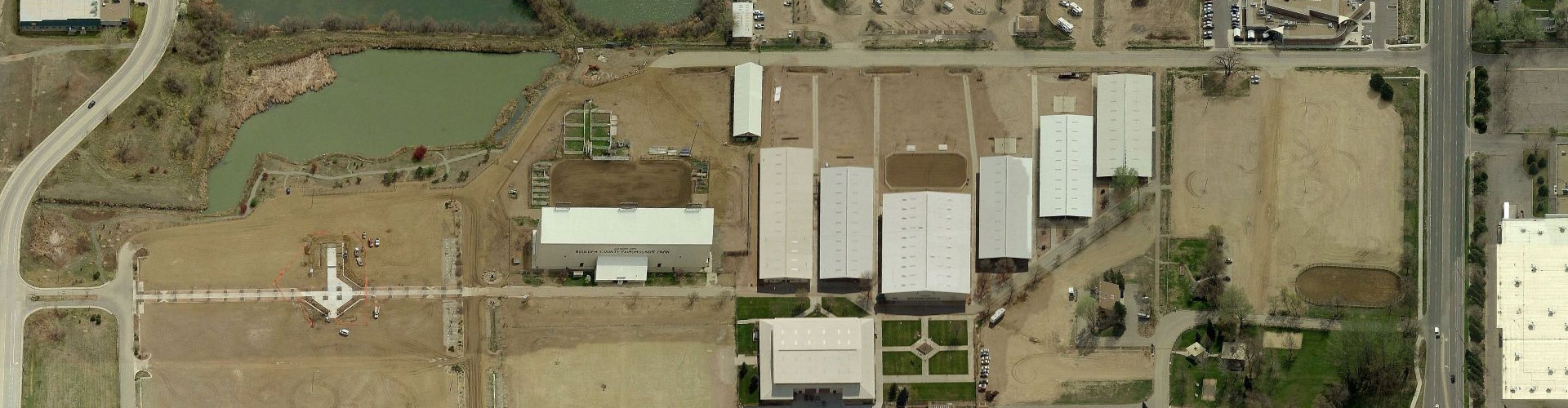 Aerial view of Boulder County fairgrounds