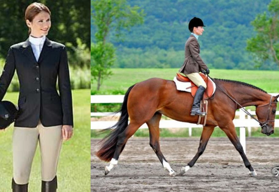 Image showing appropriate dress for horse event