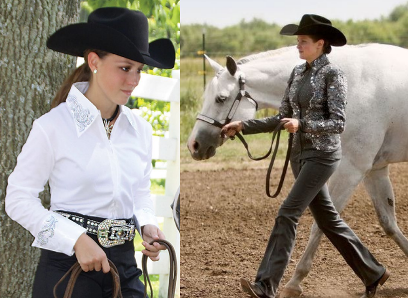 Image showing appropriate dress for horse event