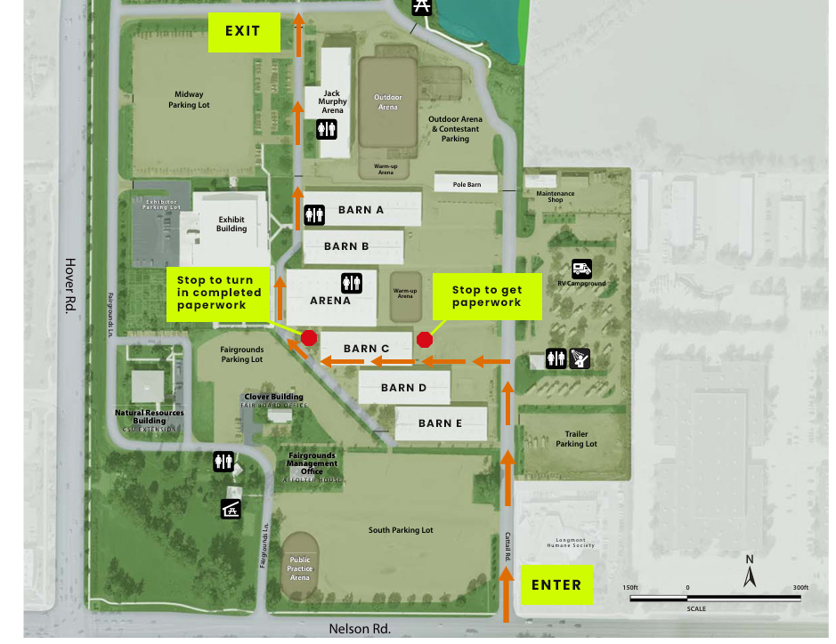 Boulder County 4-H Tag-in-Day Fairgrounds Map