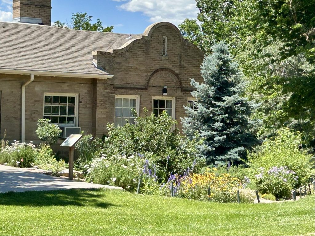 A house with trees and a landscaped yard