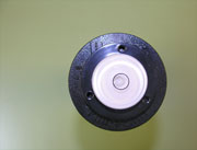 Figure 4: Bulls-eye level on top of a pop-up sprinkler head.