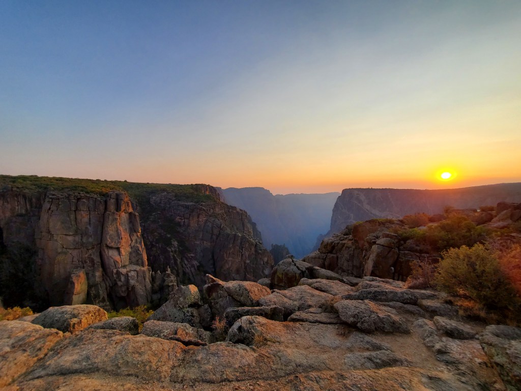 Sunset Over Black Canyon of the Gunnison National Park in Colorado