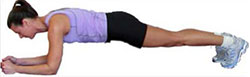 woman doing plank exercise