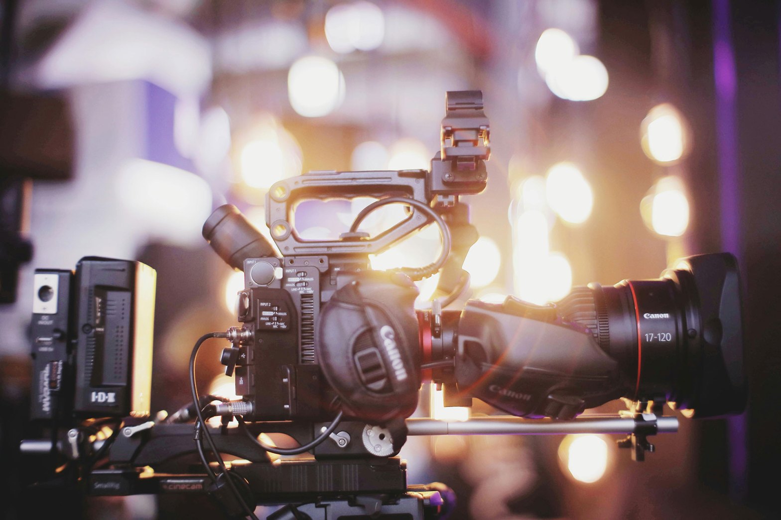 Black DSLR Camera with Tripod