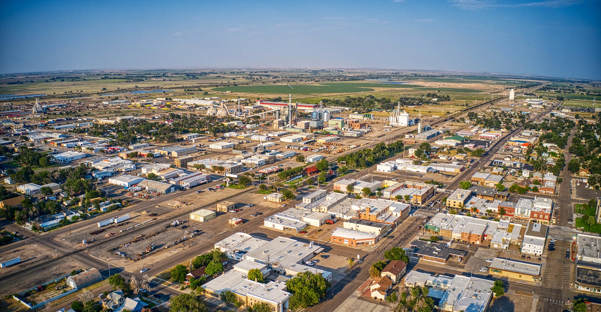 Aerial view of Prowers County in Colorado