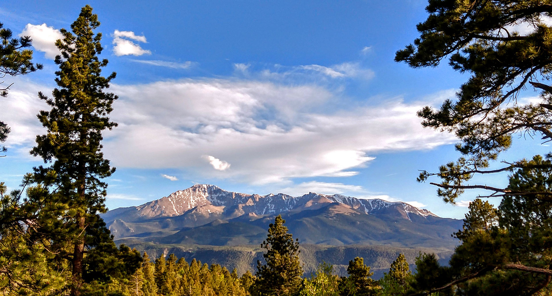 View of the Rocky Mountains from Woodland Park, Colorado