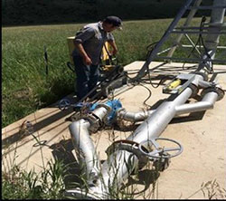 A mechanical hydropower system using irrigation water to drive a hydraulic pump