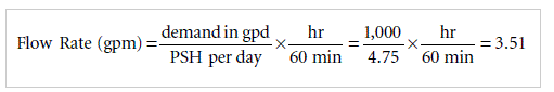 Calculate preliminary estimate for required flow rate