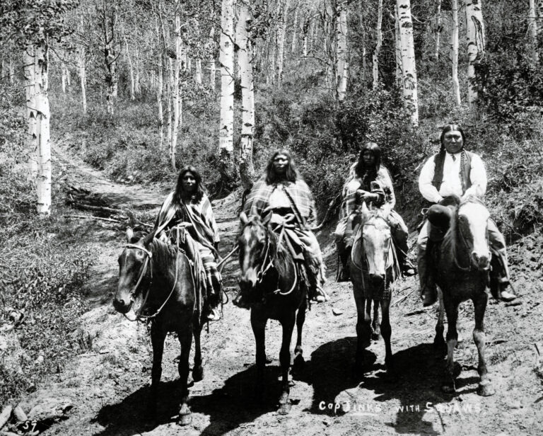 "Captain Jinks, A Ute, with Women in Atchee, CO," Utah Division of State History.