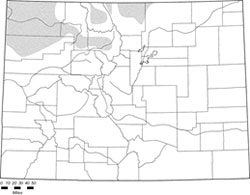 Map of Sagebrush vole distribution in Colorado