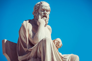 Statue of the famous Greek philosopher, Socrates.