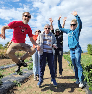 Larimer County Master Gardeners: Team Pepper jumping for a photo.