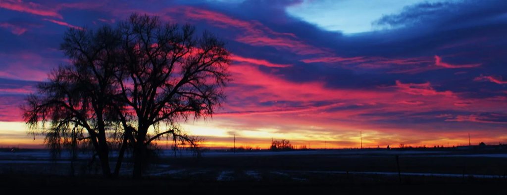 A sunset in eastern Colorado
